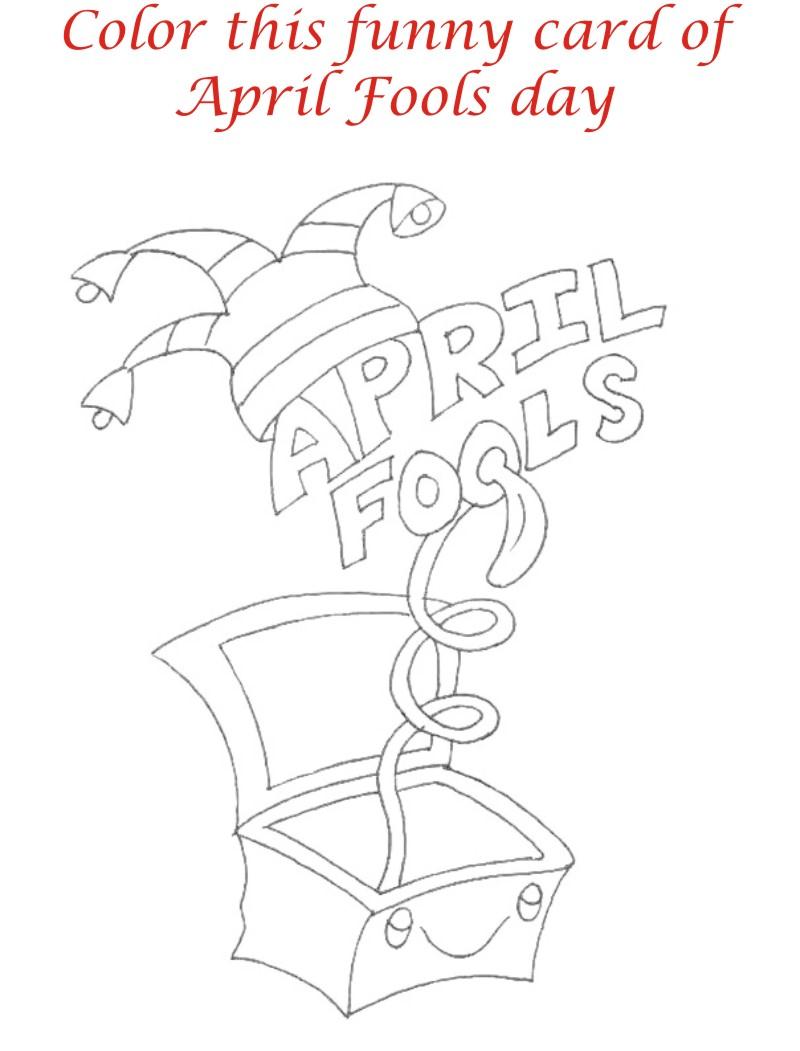 April fool coloring page for kids 12