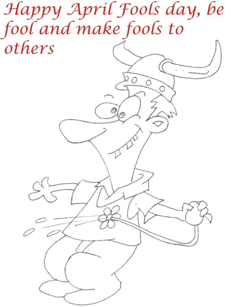 April fool coloring page for kids 6