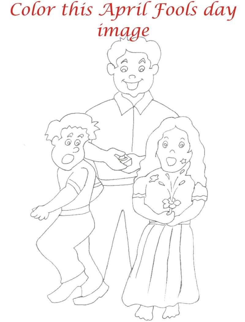 April fool coloring page for kids 7