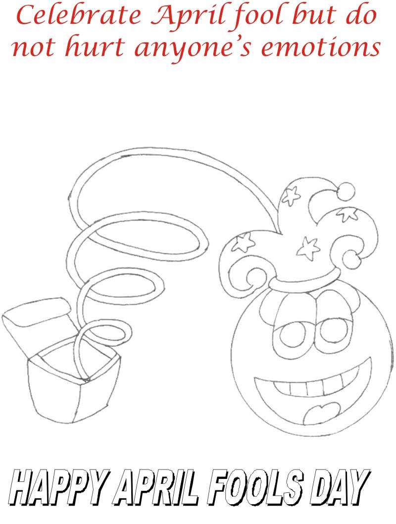 April fool coloring page for kids 4