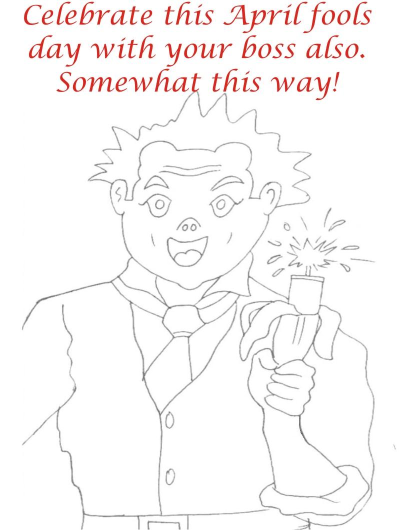 April fool coloring page for kids 11