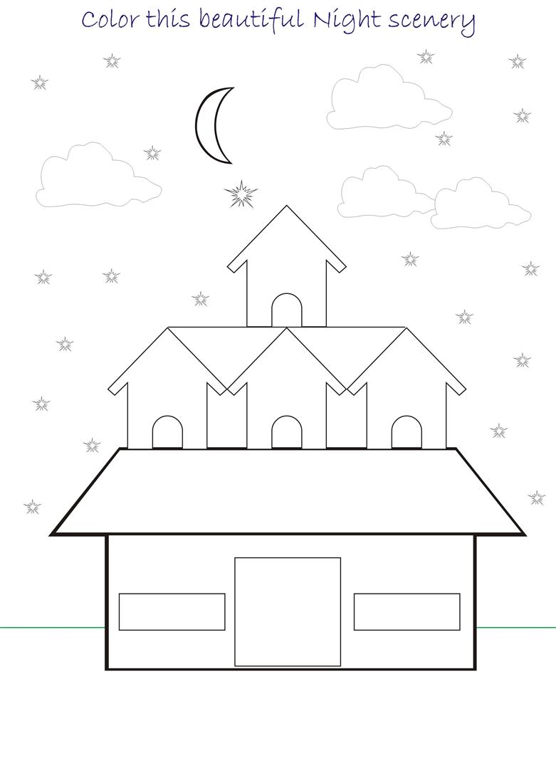kids coloring pages scenery solutions - photo #19