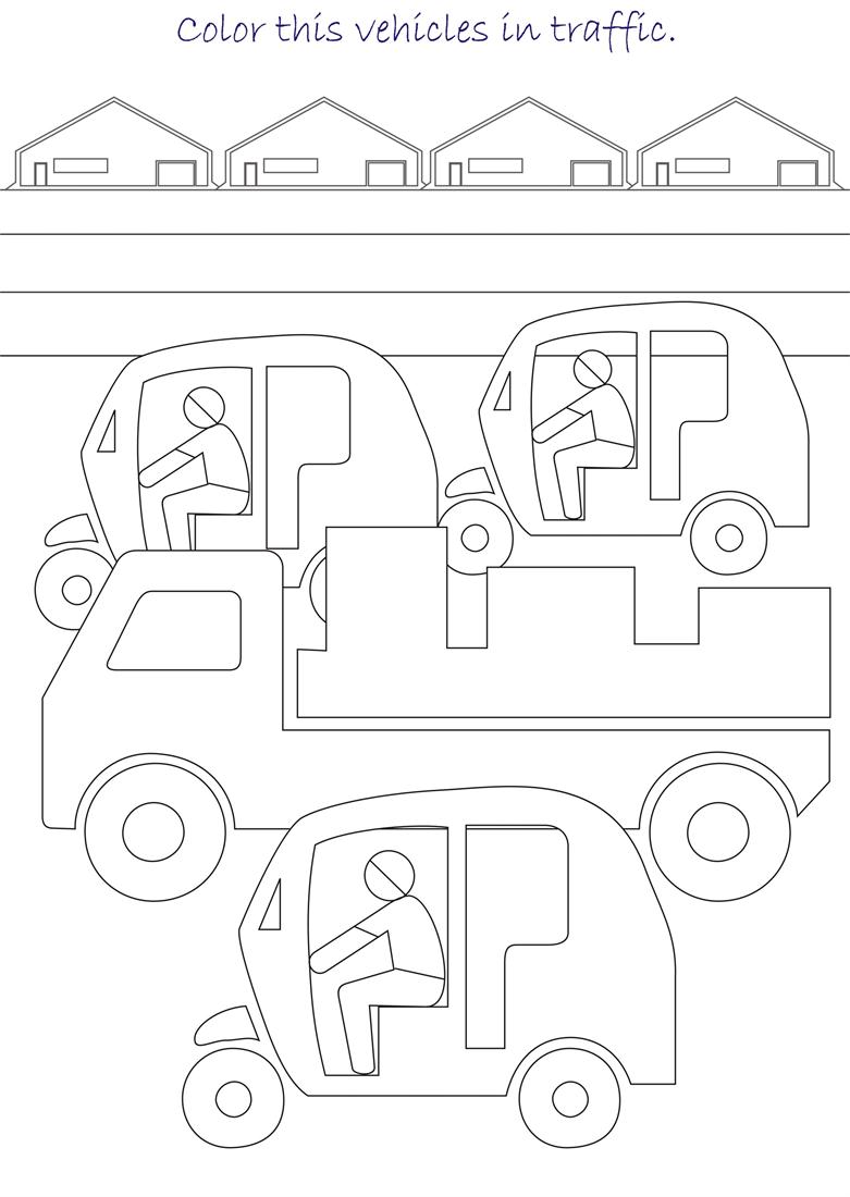 beautiful scenery coloring page for kids 9