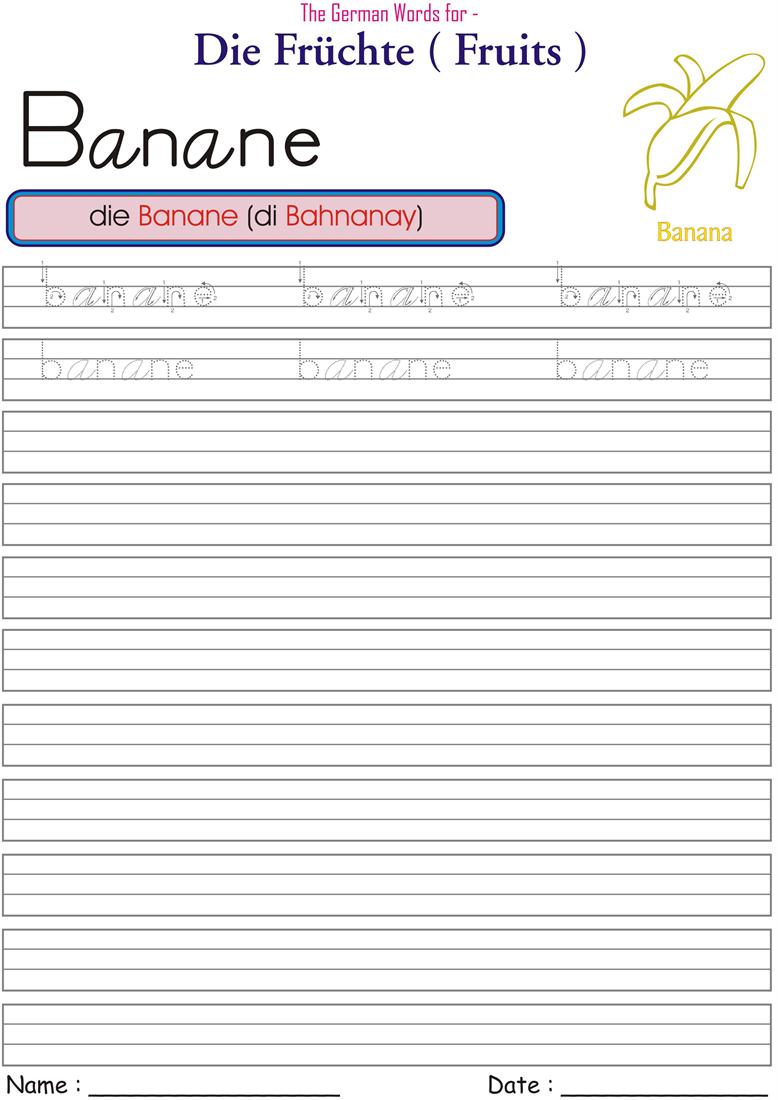 Worksheets Learning German Worksheets learning german worksheets fioradesignstudio language names for fruits german
