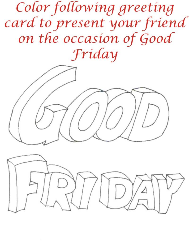 Good Friday coloring printable page for kids 4