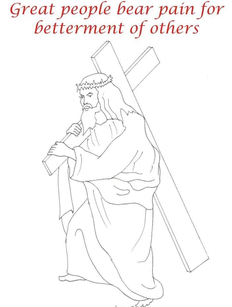 Good Friday coloring printable page for kids 7