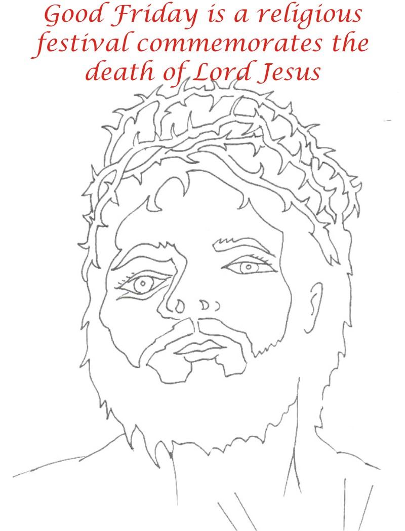 Good Friday coloring printable page for kids 12
