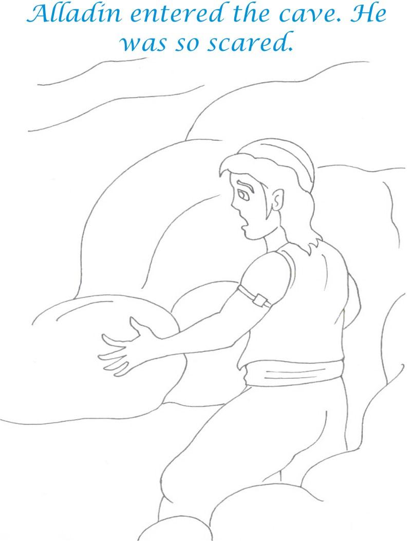 Alladin tales printable coloring page for kids 9