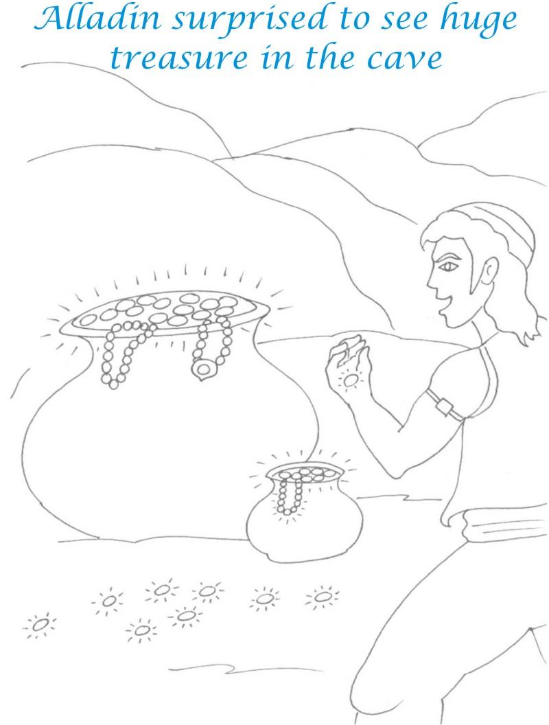 Alladin tales printable coloring page for kids 10