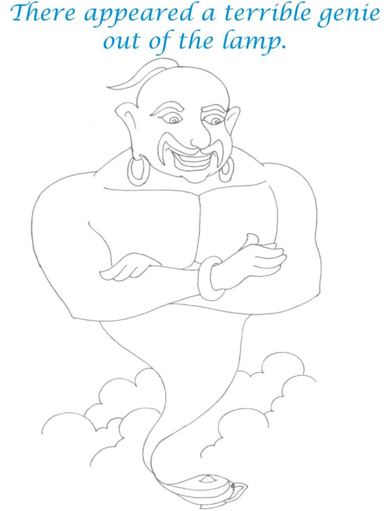 Alladin tales printable coloring page for kids 21