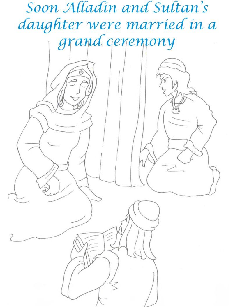 Alladin tales printable coloring page for kids 30