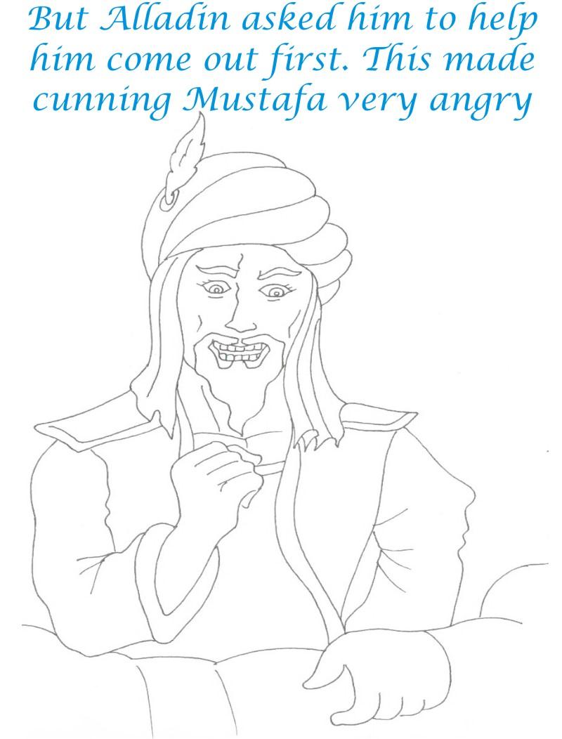 Alladin tales printable coloring page for kids 15