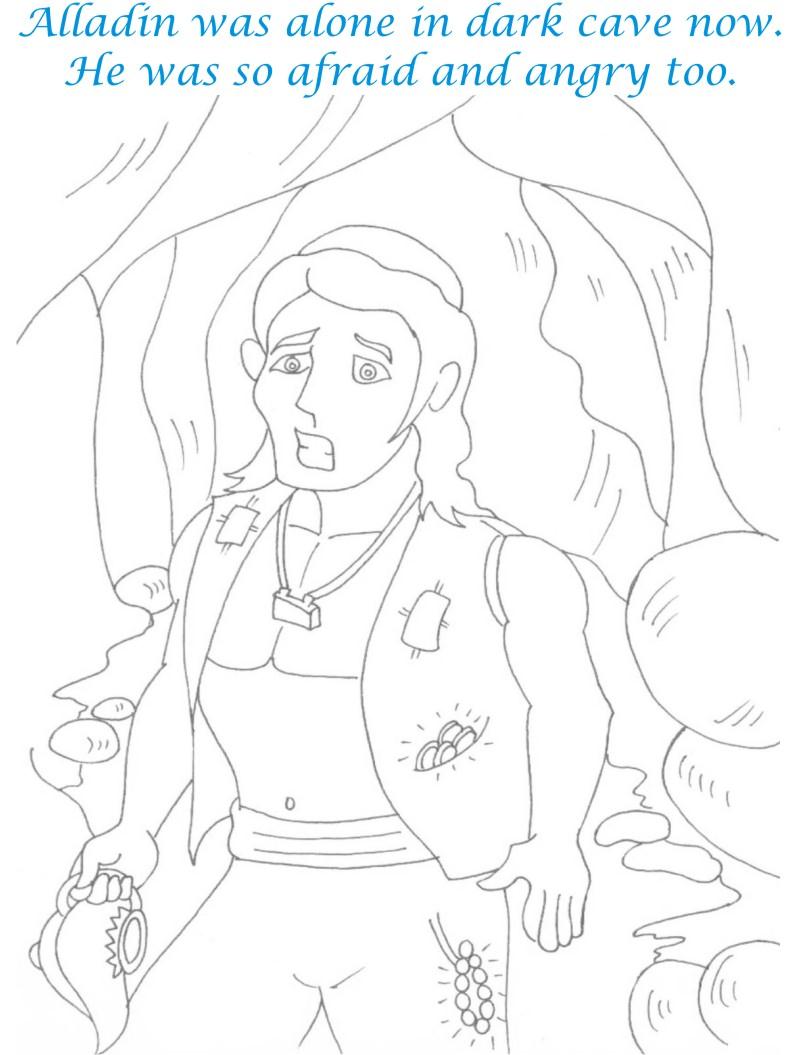 Alladin tales printable coloring page for kids 17