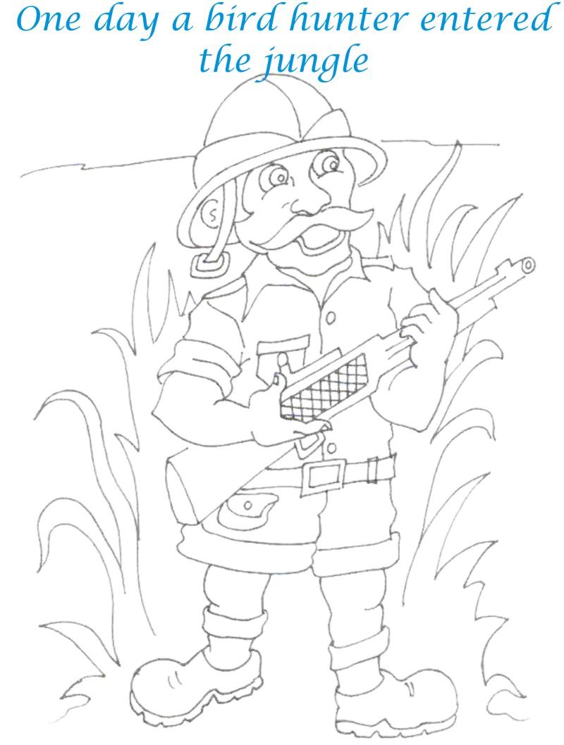 Bee and Dove story coloring page for kids 14