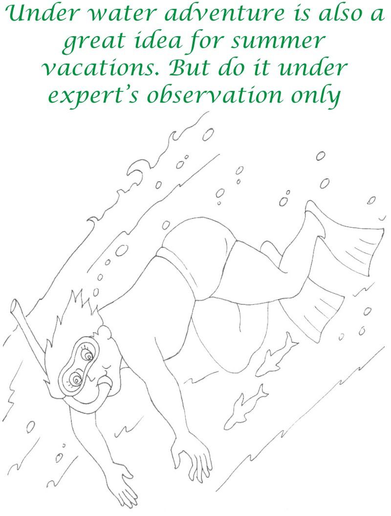 Vacations days printable coloring page for kids 3
