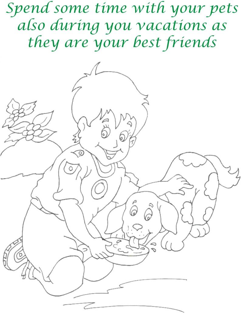 Vacations days printable coloring page for kids 4