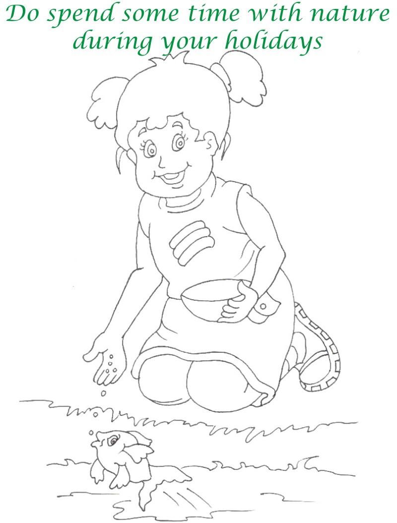 Vacations days printable coloring page for kids 6