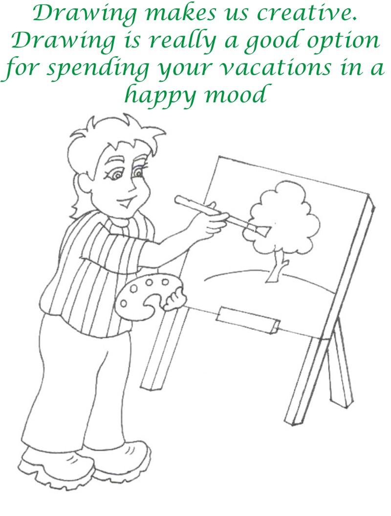 Vacations days printable coloring page for kids 7