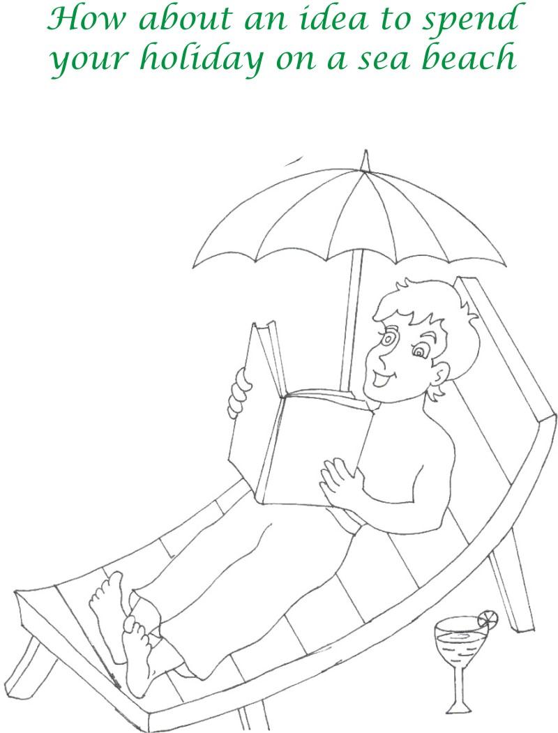 Vacations days printable coloring page for kids 11