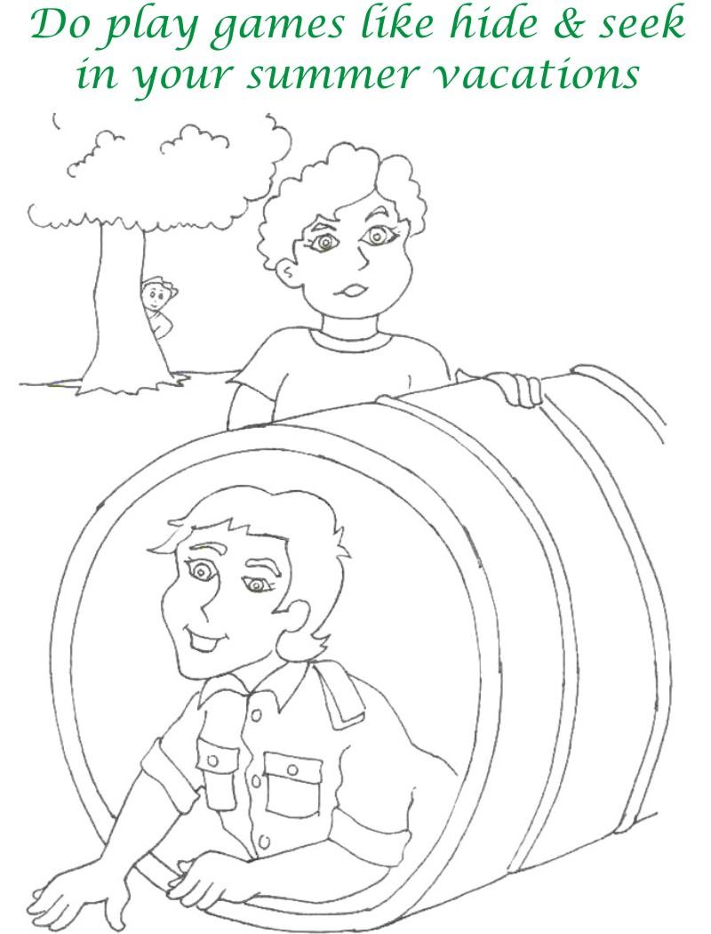 Vacations days printable coloring page for kids 17