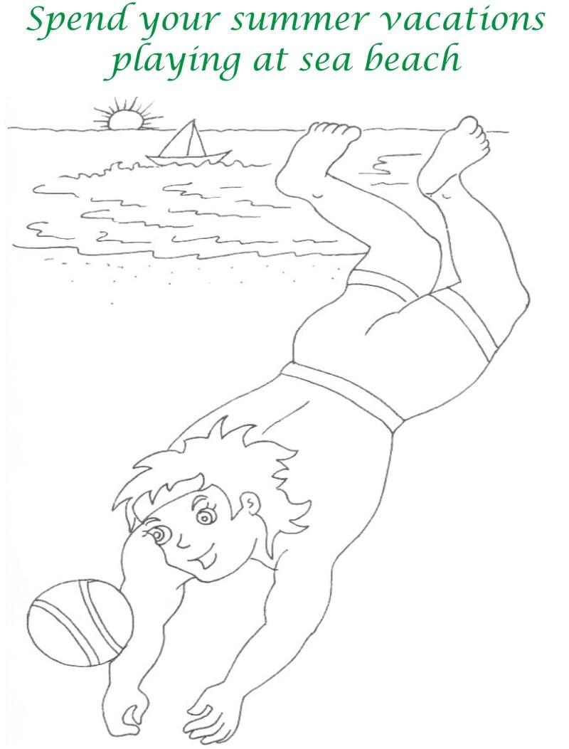 Vacations days printable coloring page for kids 19