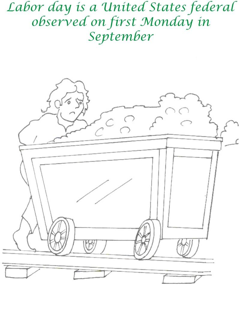 Labor Day printable coloring page for kids 3
