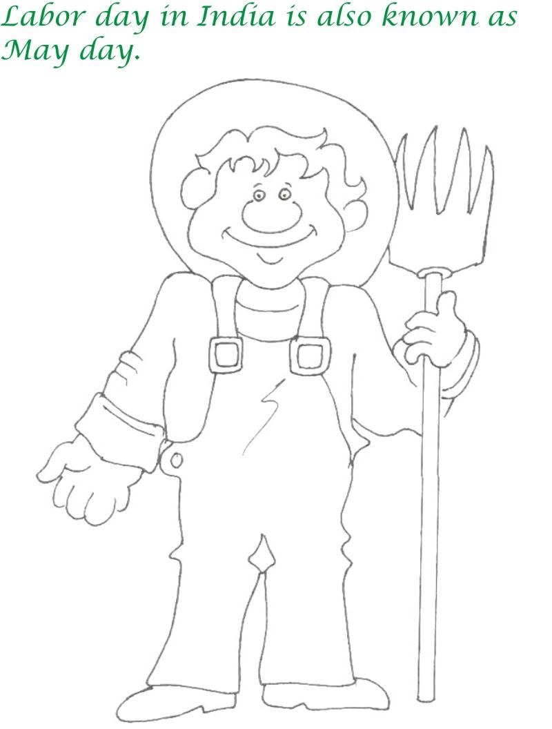 Labor Day printable coloring page for kids 6