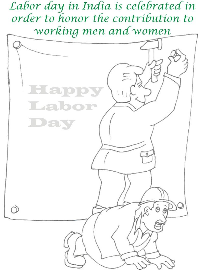 Labor Day printable coloring page for kids 7