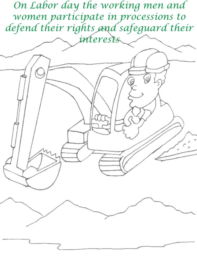 Labor Day printable coloring page for kids 10