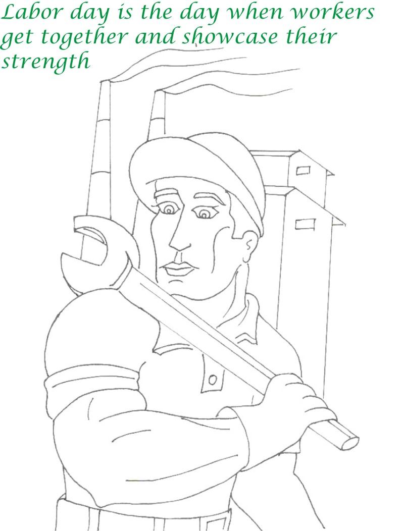 Labor Day printable coloring page for kids 14