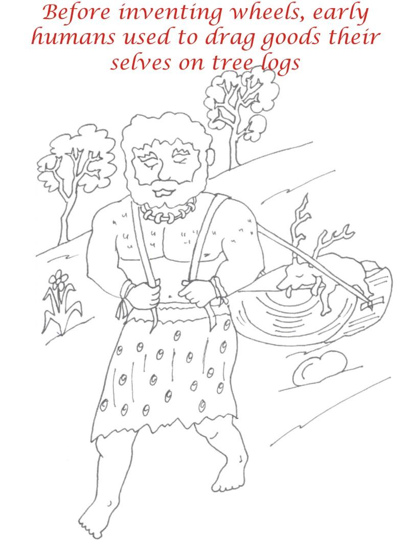 Early Humans printable coloring page for kids 11