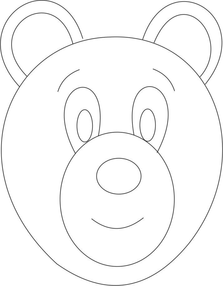 panda bear face coloring pages - photo #26