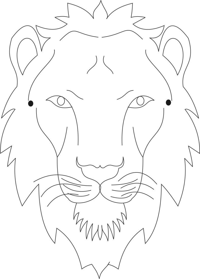 Tiger mask printable coloring page for kids