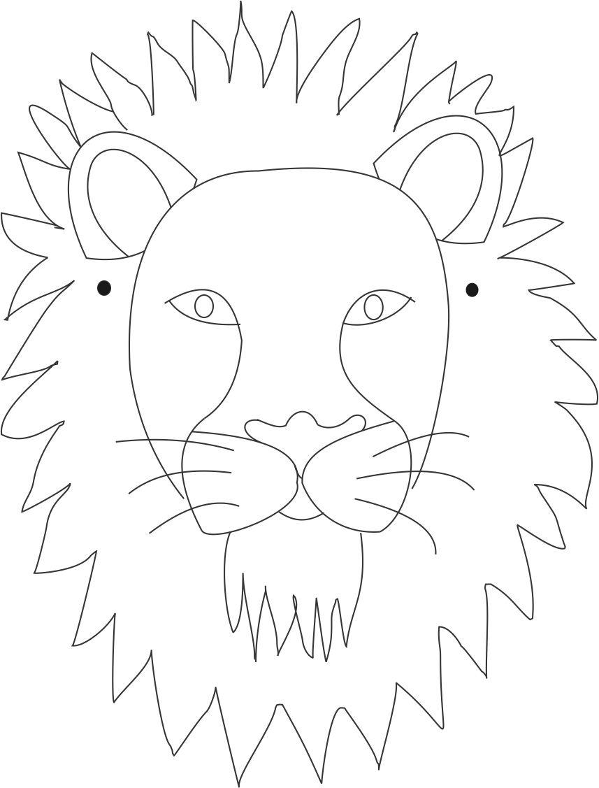 lion face coloring pages for kids - photo #2