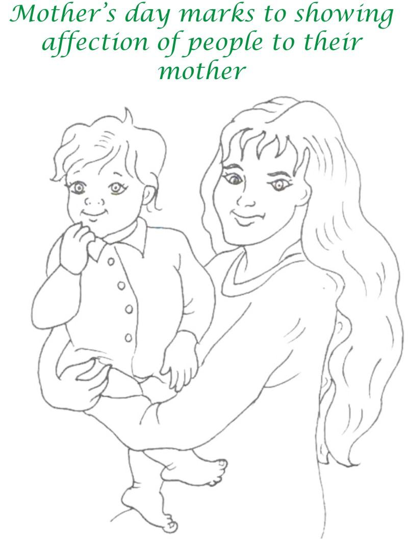 Mothers day printable coloring page for kids 1
