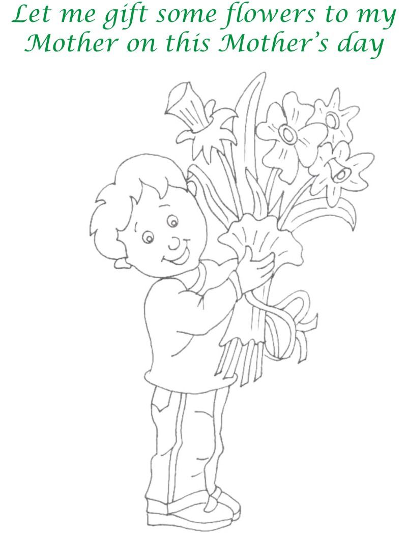 Mothers day printable coloring page for kids 8