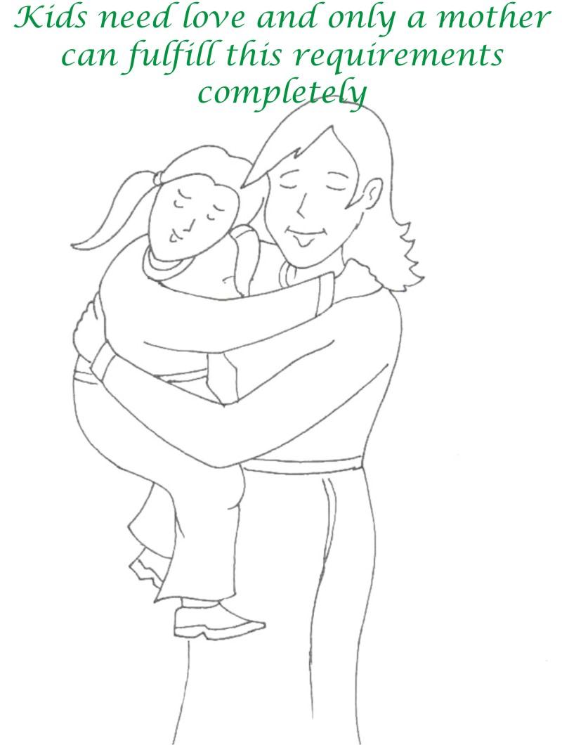 Mothers day printable coloring page for kids 9