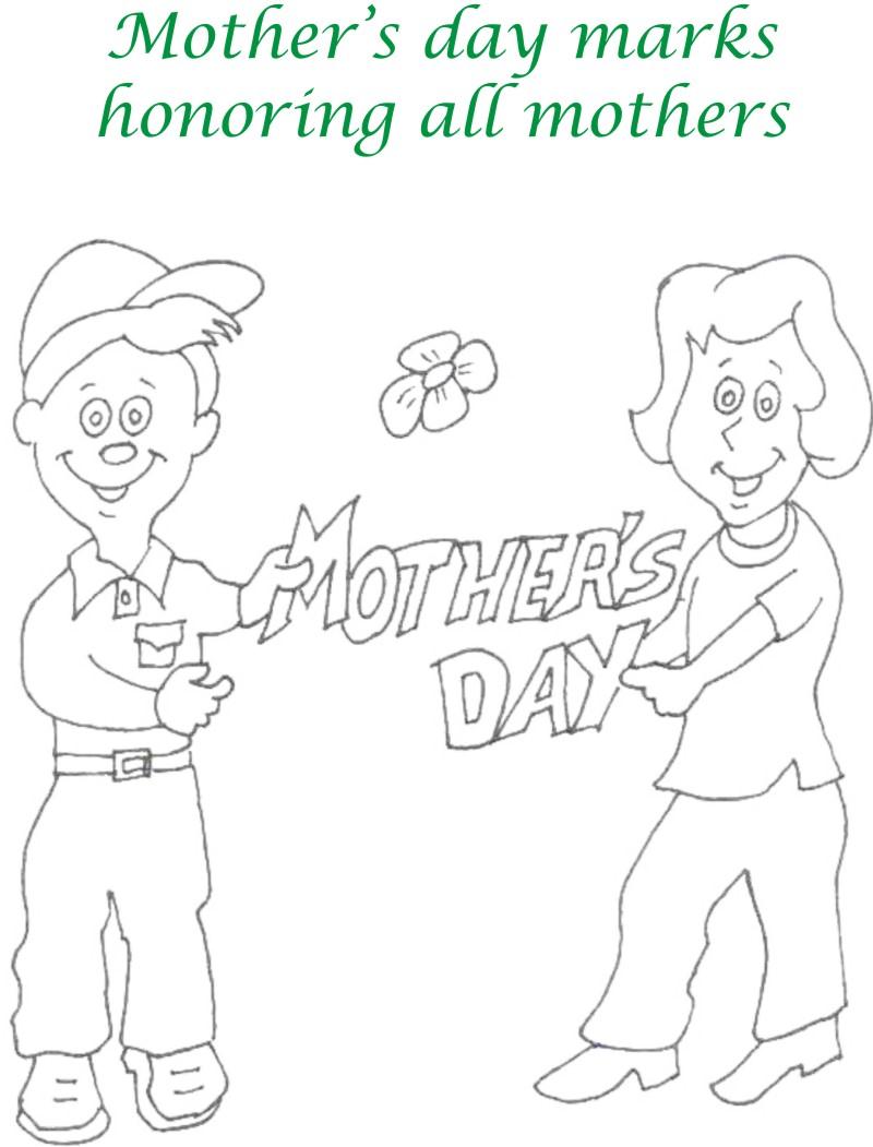 Mothers day printable coloring page for kids 12