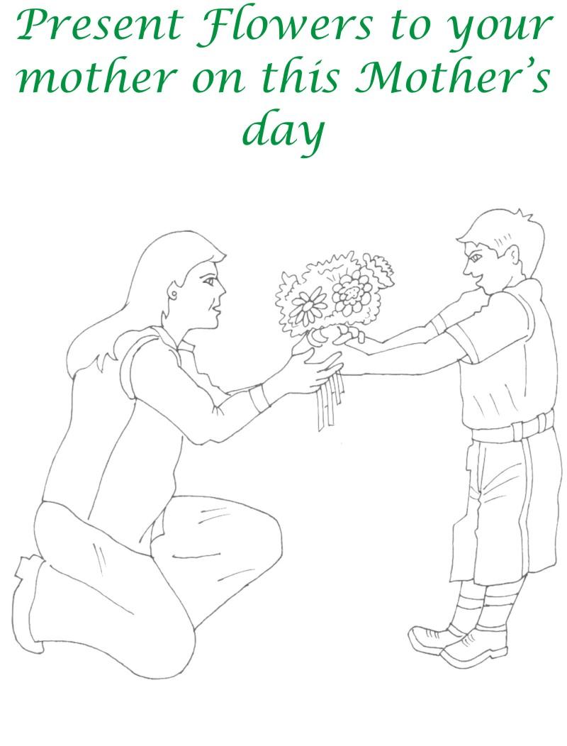Mothers day printable coloring page for kids 23
