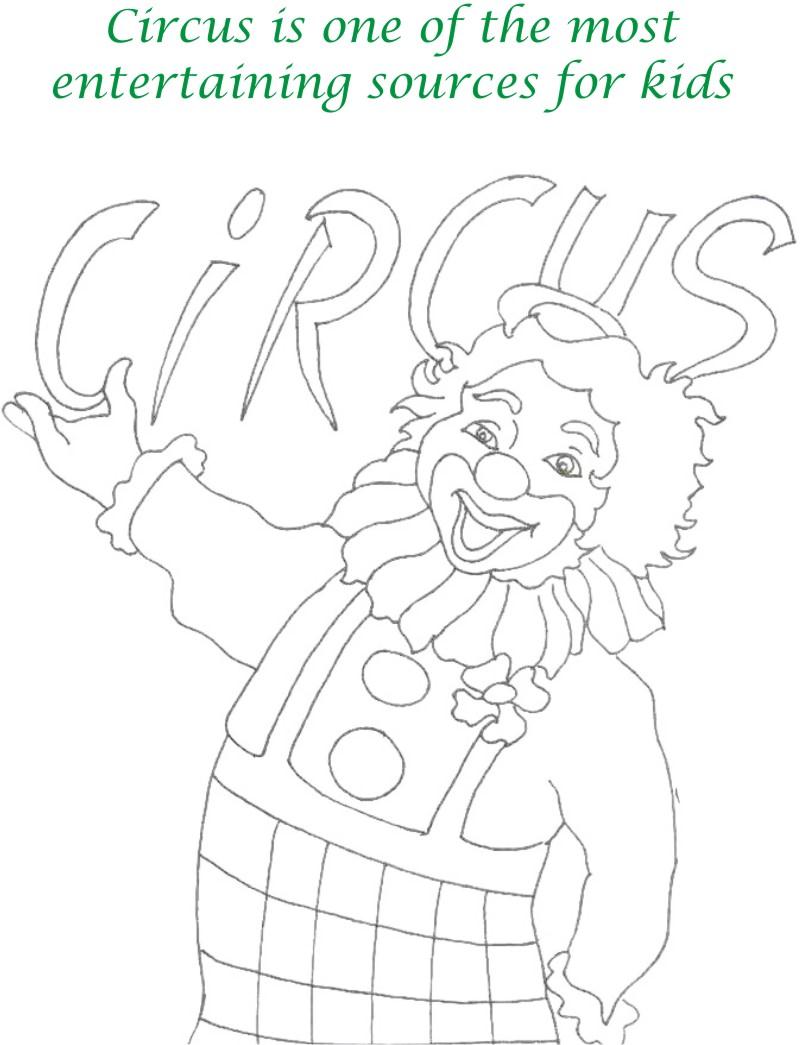 Circus printable coloring page for kids 1