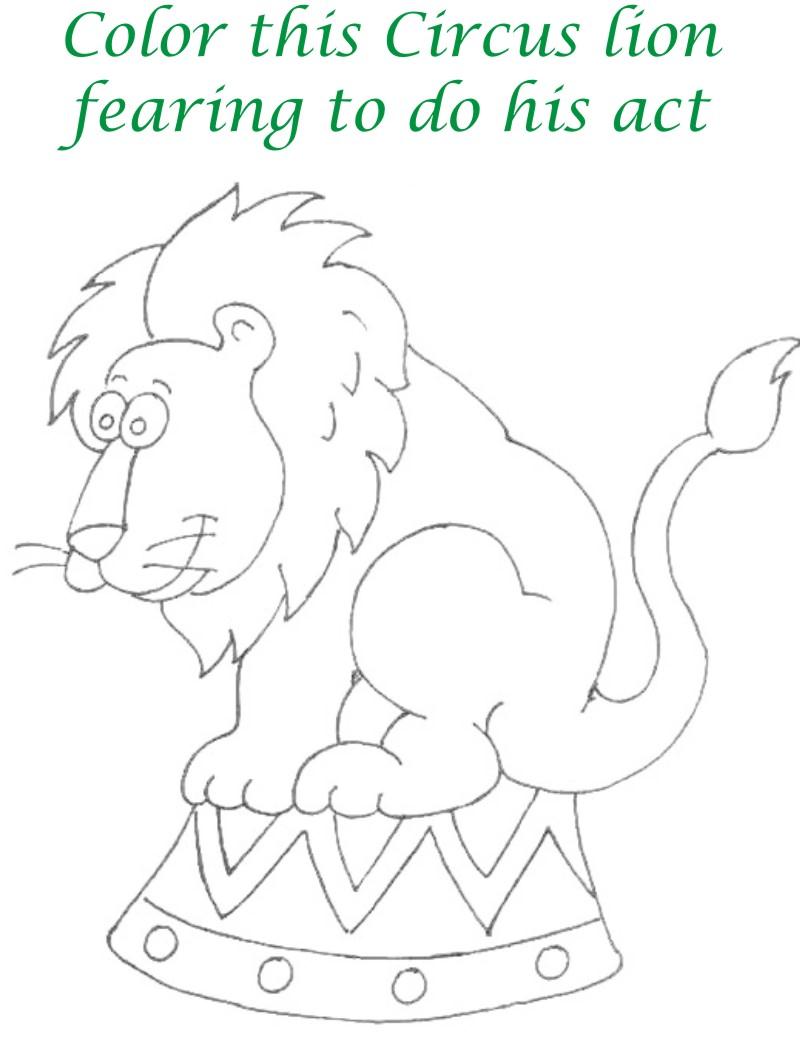 Circus printable coloring page for kids 13