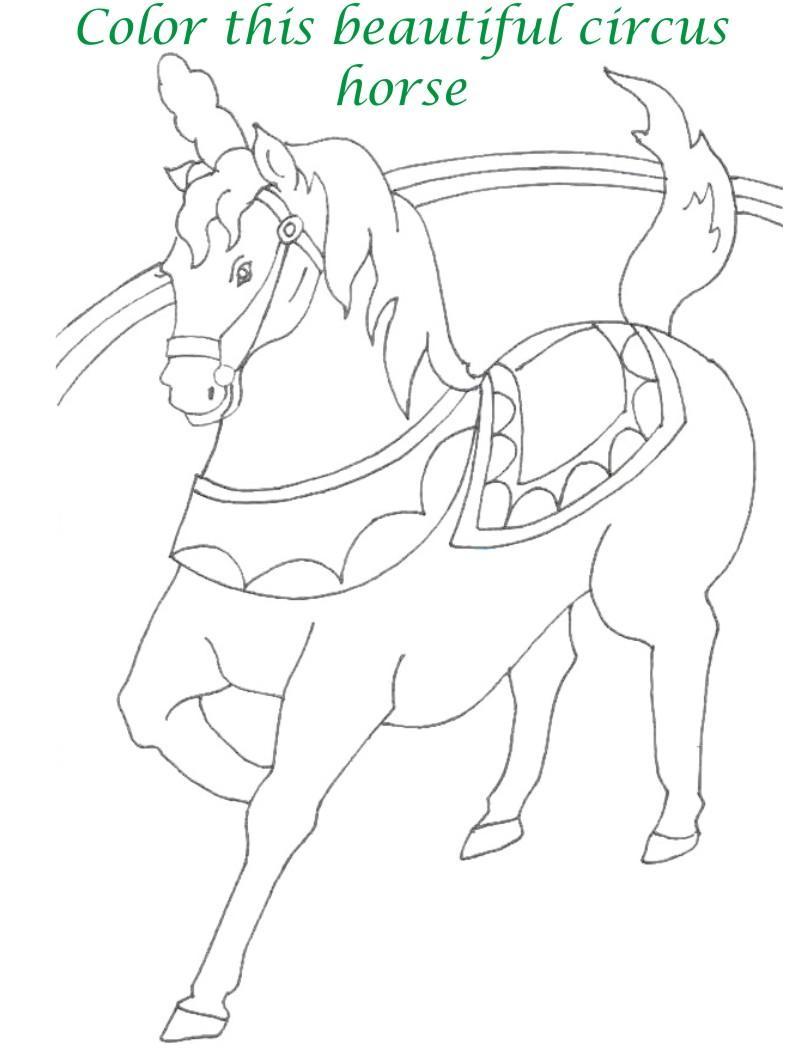 Circus printable coloring page for kids 19