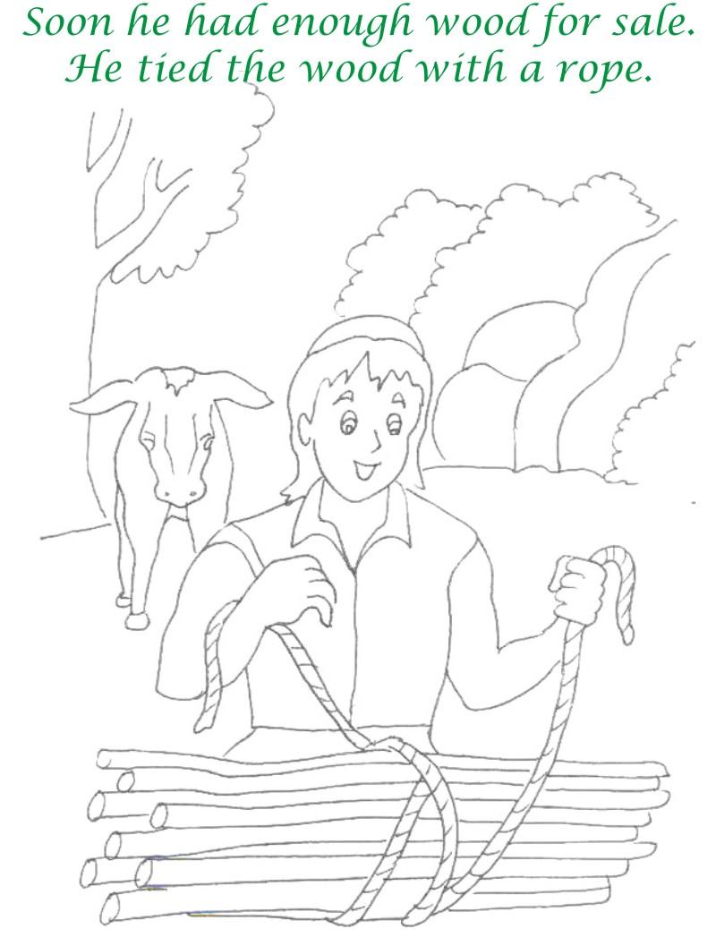 Alibaba story printable coloring page for kids 5
