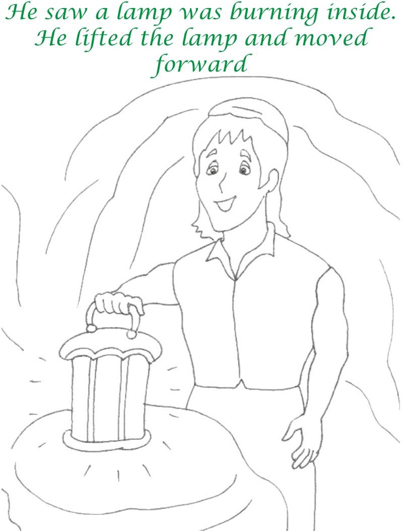 Alibaba story printable coloring page for kids 19