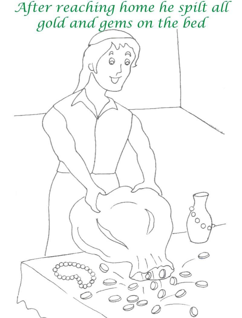 Alibaba story printable coloring page for kids 25