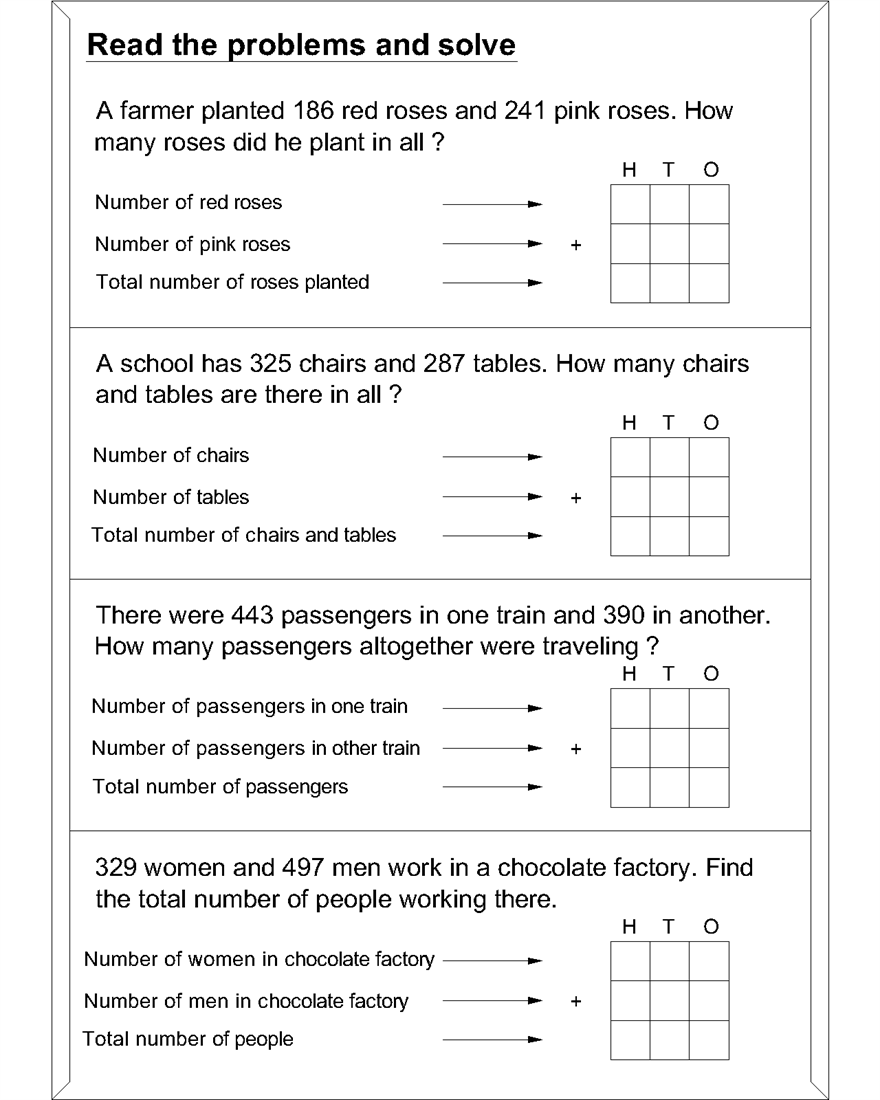 worksheet Mixed Operations Word Problems word problem addition math worksheets