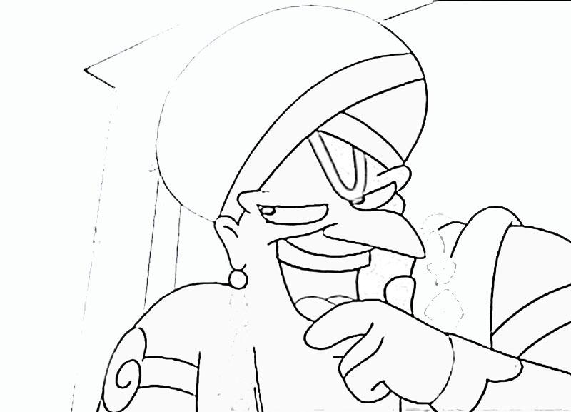 Tenali Raman printable coloring pages for kids