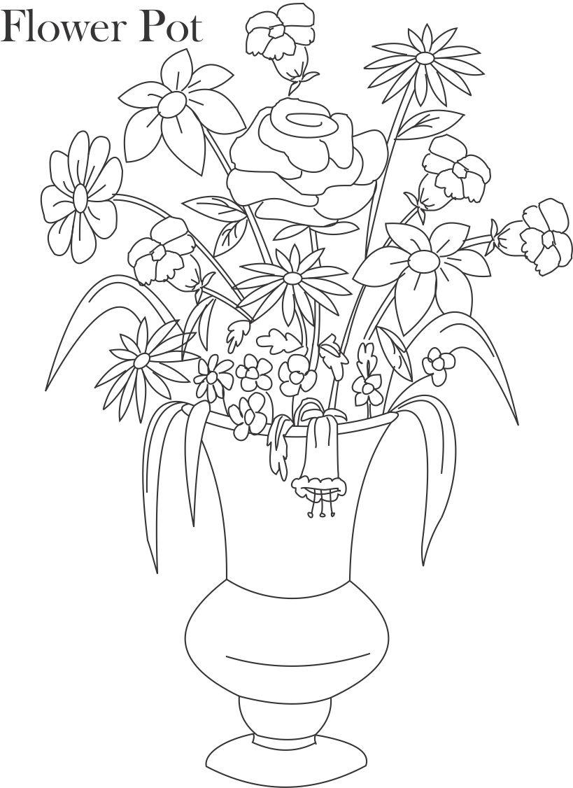 3409 3470 Flower pot coloring page 14