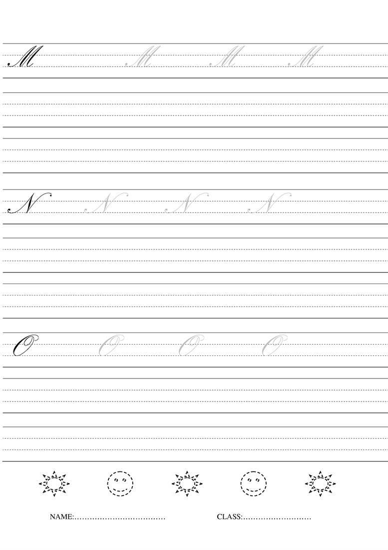 Worksheet Cursive M And N page 5 cursive writing m n n