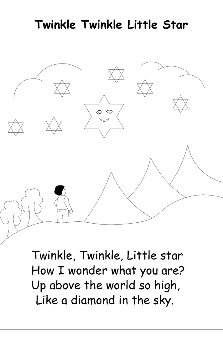 Nursery Coloring Pages Pdf : Nursery rhyme coloring pages twinkle little star Nursery Coloring Pages Pdf : Nursery rhyme coloring pages twinkle little star